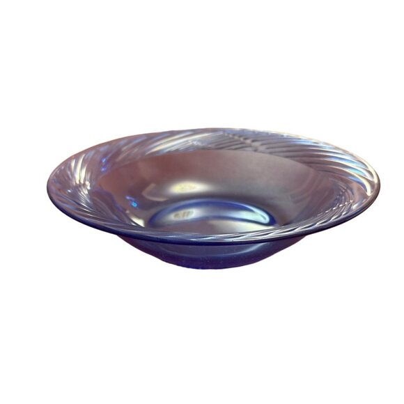 1960s Pyrex Festiva Cobalt Glass  Cereal Bowl With Swirl Rim - Picture 3 of 4